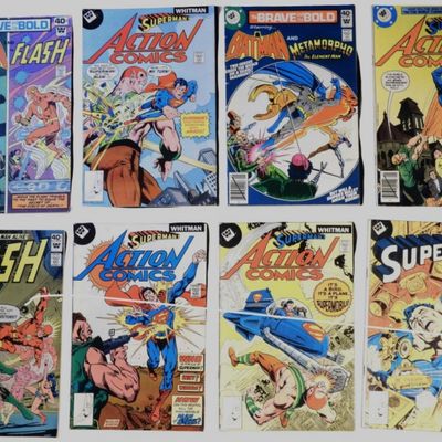 (8) Whitman Superman & Batman Comics