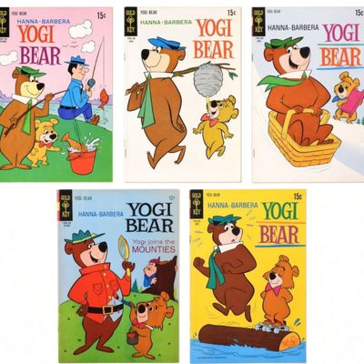 (5) Yogi Bear Gold Key Comics 60s/70s