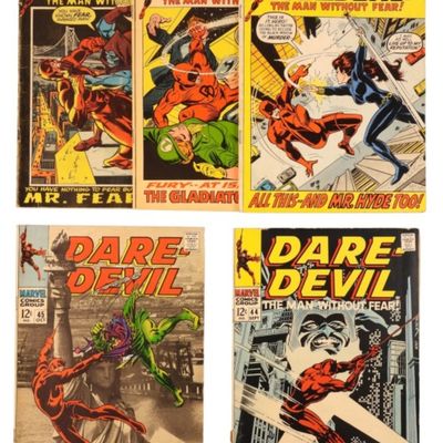 (5) Daredevil Marvel Comic Lot