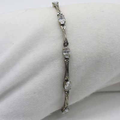 Sale Photo Thumbnail #93: 14k White Gold Tennis Bracelet