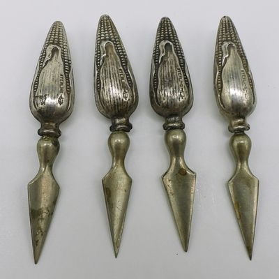 Sale Photo Thumbnail #36: Four Sterling Corn on the Cob Holders
