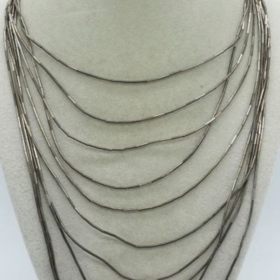 Sale Photo Thumbnail #301: 10 Strand, Liquid Sterling Necklace