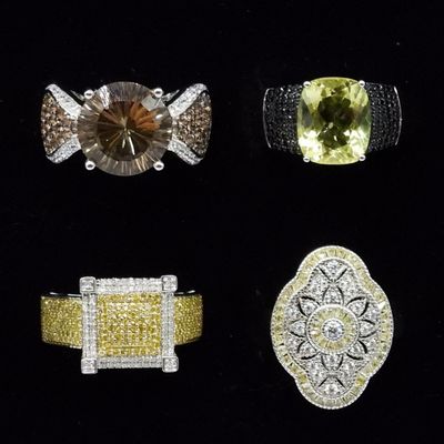 Sale Photo Thumbnail #165: Yellow & White Diamond 925 Ring & More