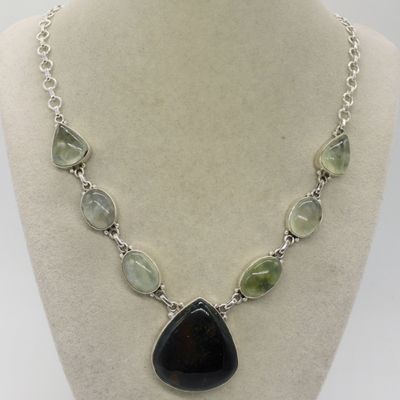 Sale Photo Thumbnail #331: Beautiful Green Gemstone 925 Necklace