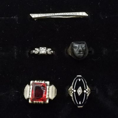 Sale Photo Thumbnail #354: Vintage Sterling Rings & Brooch