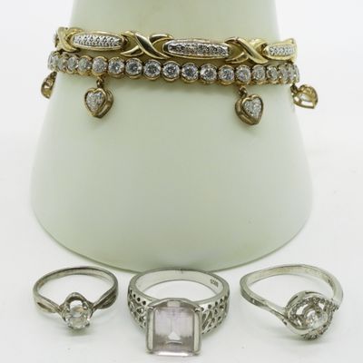 Sale Photo Thumbnail #365: Simulated Diamond Tennis Bracelets & Rings