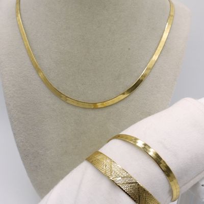 Sale Photo Thumbnail #310: Gold Tone 925 Bracelets & Necklace