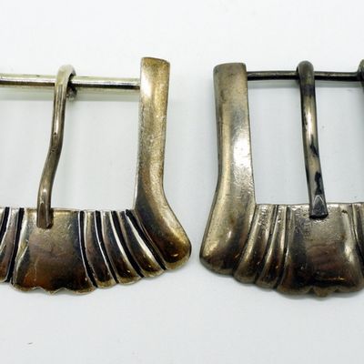 Sale Photo Thumbnail #279: 2 Max Lang Sterling Belt Buckles
