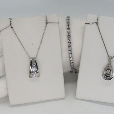 Sale Photo Thumbnail #314: Bridal Style Sterling Necklaces, Ring, Bracelet