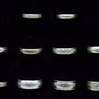 Sale Photo Thumbnail #290: 10 Sterling Bands, Rings
