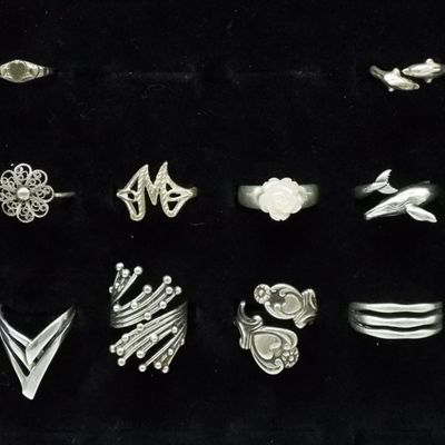 Sale Photo Thumbnail #367: 10 Sterling Fashion Rings
