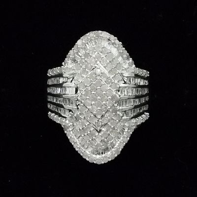 Sale Photo Thumbnail #157: Diamond Cocktail Ring in Sterling