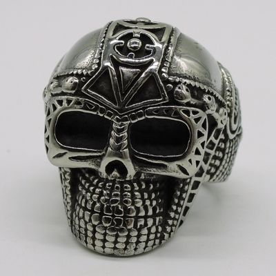 Sale Photo Thumbnail #227: Large Sterling Skull Ring, Size 11