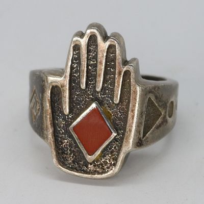 Sale Photo Thumbnail #126: Ray Tracey, Navajo Artist Hand of Time Ring