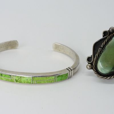 Sale Photo Thumbnail #5: Stunning Green & Light Blue Turquoise Pieces