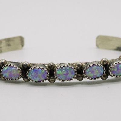 Sale Photo Thumbnail #245: Purple Opal, Sterling Cuff Bracelet