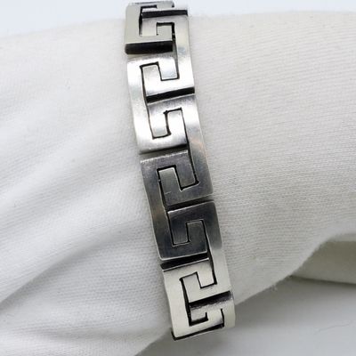 Sale Photo Thumbnail #346: Taxco 925 Greek Key Link Bracelet