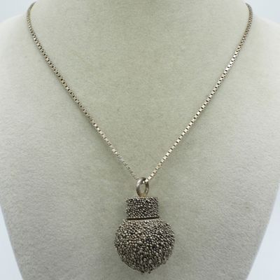 Sale Photo Thumbnail #94: Sterling Perfume Pendant Necklace