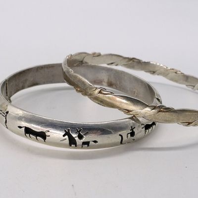 Sale Photo Thumbnail #258: Taxco 925 Hinged Bangle Bracelets