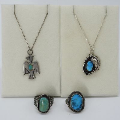 Sale Photo Thumbnail #123: Southwest Style, Sterling Turquoise Necklaces &