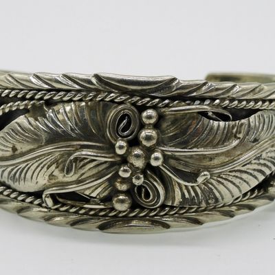 Sale Photo Thumbnail #235: Stunning Sterling Navajo Cuff Bracelet