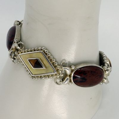 Sale Photo Thumbnail #344: Whitney Kelly 925 Tigers Eye, Jasper Bracelet