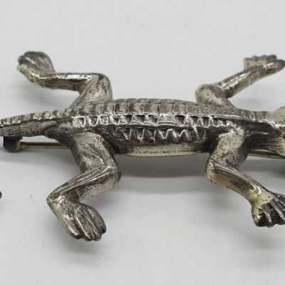 Sale Photo Thumbnail #100: Sterling Alligator Brooch
