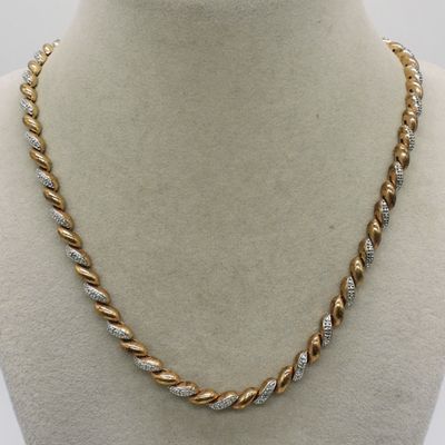 Sale Photo Thumbnail #216: Gold Tone Sterling Vintage Fashion Necklace