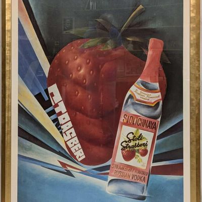 Sale Photo Thumbnail #197: Large Signed Stolichnaya Strawberry Vodka Advertisement Print