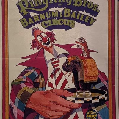 Sale Photo Thumbnail #271: 4 X 5 Ringling Bros Barnum & Bailey Large Clown Kodak Transparency B