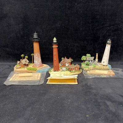 Sale Photo Thumbnail #367: Harbour Lights Florida Lighthouse Figurines Cape Florida and St George Ponce de Leon Inlet 3