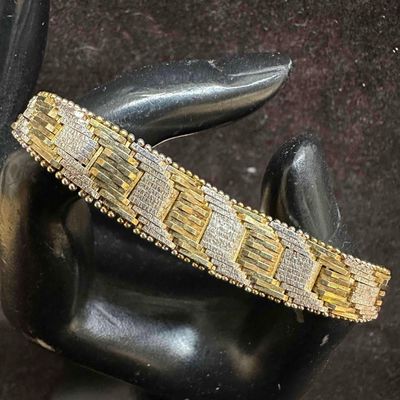 Sale Photo Thumbnail #180: Two Tone Silver and Gold Sterling 925 Bracelet D64