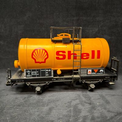 Sale Photo Thumbnail #429: LGB Shell Tank Car G Scale Model Train Yellow