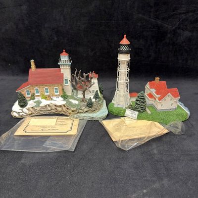 Sale Photo Thumbnail #407: Harbour Lights Wisconsin Lighthouse Figurines Sherwood Point and Sturgeon Bay Canal