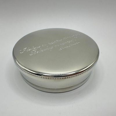 Sale Photo Thumbnail #319: Tiffany and Co. Pewter Quote Trinket Box