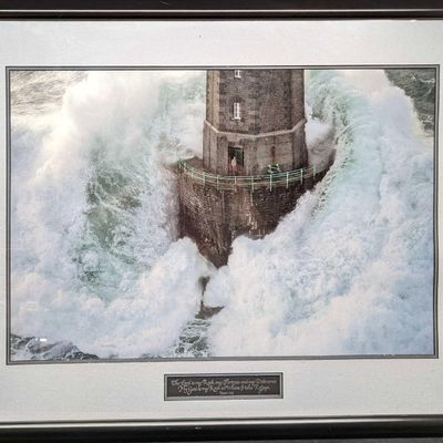 Sale Photo Thumbnail #223: Framed Jean Guichard Religious Lighthouse Print