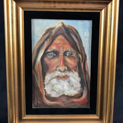 Sale Photo Thumbnail #277: Old Man Portrait Oil Painting
