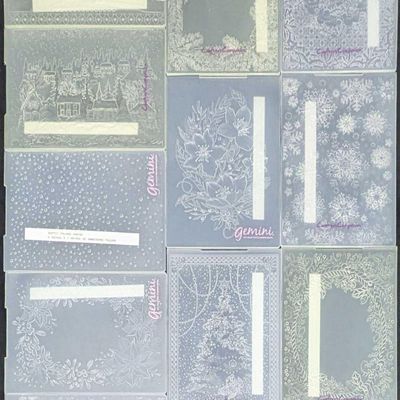Sale Photo Thumbnail #230: Gemini And Crafter's Companion Christmas Themed 3D Embossing Folders Lot Of 11