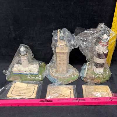 Sale Photo Thumbnail #338: Harbour Lights International Lighthouse Figurines Set of Three Ireland Spain Australia