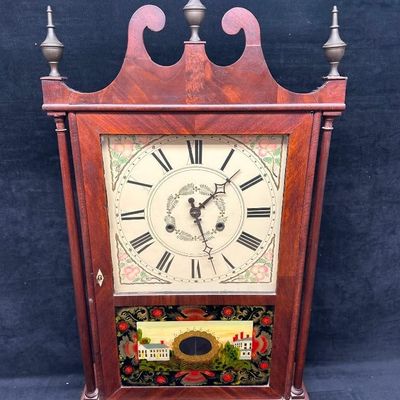 Sale Photo Thumbnail #318: Early 1800s Seth Thomas Pillar and Scroll Clock
