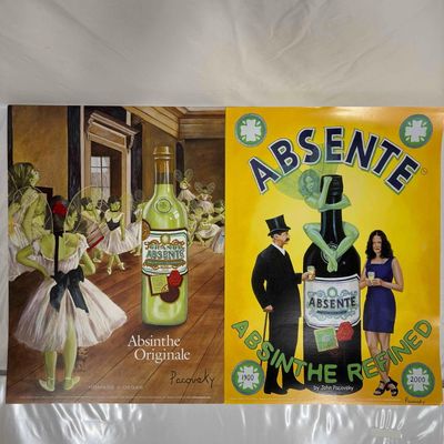 Sale Photo Thumbnail #26: Absinthe Refined Ad Poster Homage A Degas By John Pacovsky Liquor Advertisement Posters