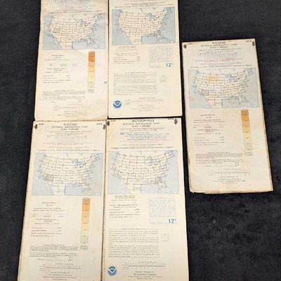 Sale Photo Thumbnail #69: 5 Phoenix Jacksonville & Las Vegas Aeronautical Chart Maps