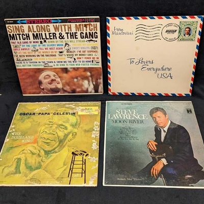 Sale Photo Thumbnail #71: 4 Vintage LP Mitch Miller Steve Lawrence Mantovani