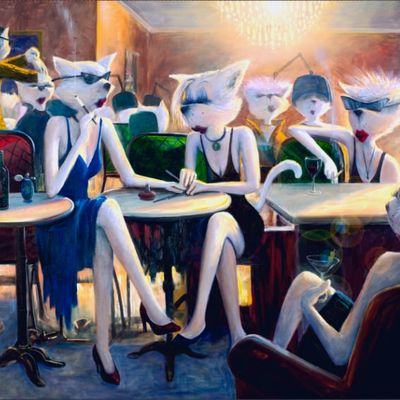 Sale Photo Thumbnail #20: S&N Ivan Clarke "The Salon" Small Giclée