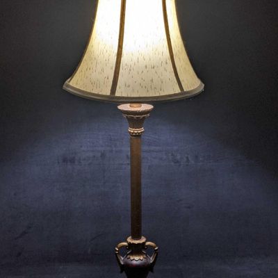 Sale Photo Thumbnail #280: Table Lamp Brass Colored Lamp Vase Design