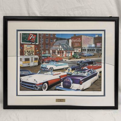 Sale Photo Thumbnail #132: Hot August Days Framed Art Print Artist Proof by Rudy Sparkuhl Broken R119