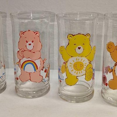 Sale Photo Thumbnail #193: 4 Vintage Care Bears Pizza Hut Collector Glasses