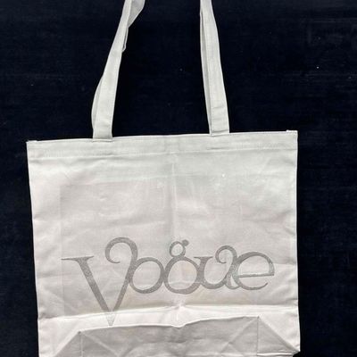 Sale Photo Thumbnail #110: Vogue Limited Edition Canvas Tote Bag With Silver Metallic Logo From The Archive