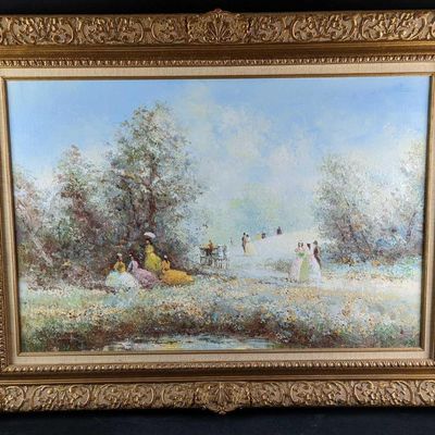 Sale Photo Thumbnail #244: Dubois Impressionist Style Oil Painting On Canvas