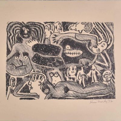 Sale Photo Thumbnail #299: Kim Mosley (20th Century) Signed Woodblock Print